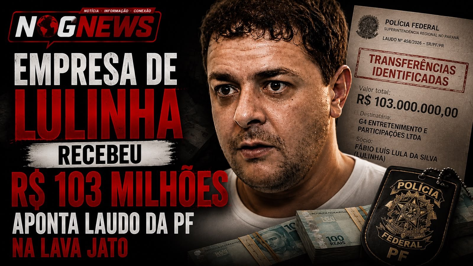 EMPRESA DE LULINHA RECEBEU R$ 103 MILHÕES, APONTA LAUDO DA PF NA LAVA JATO