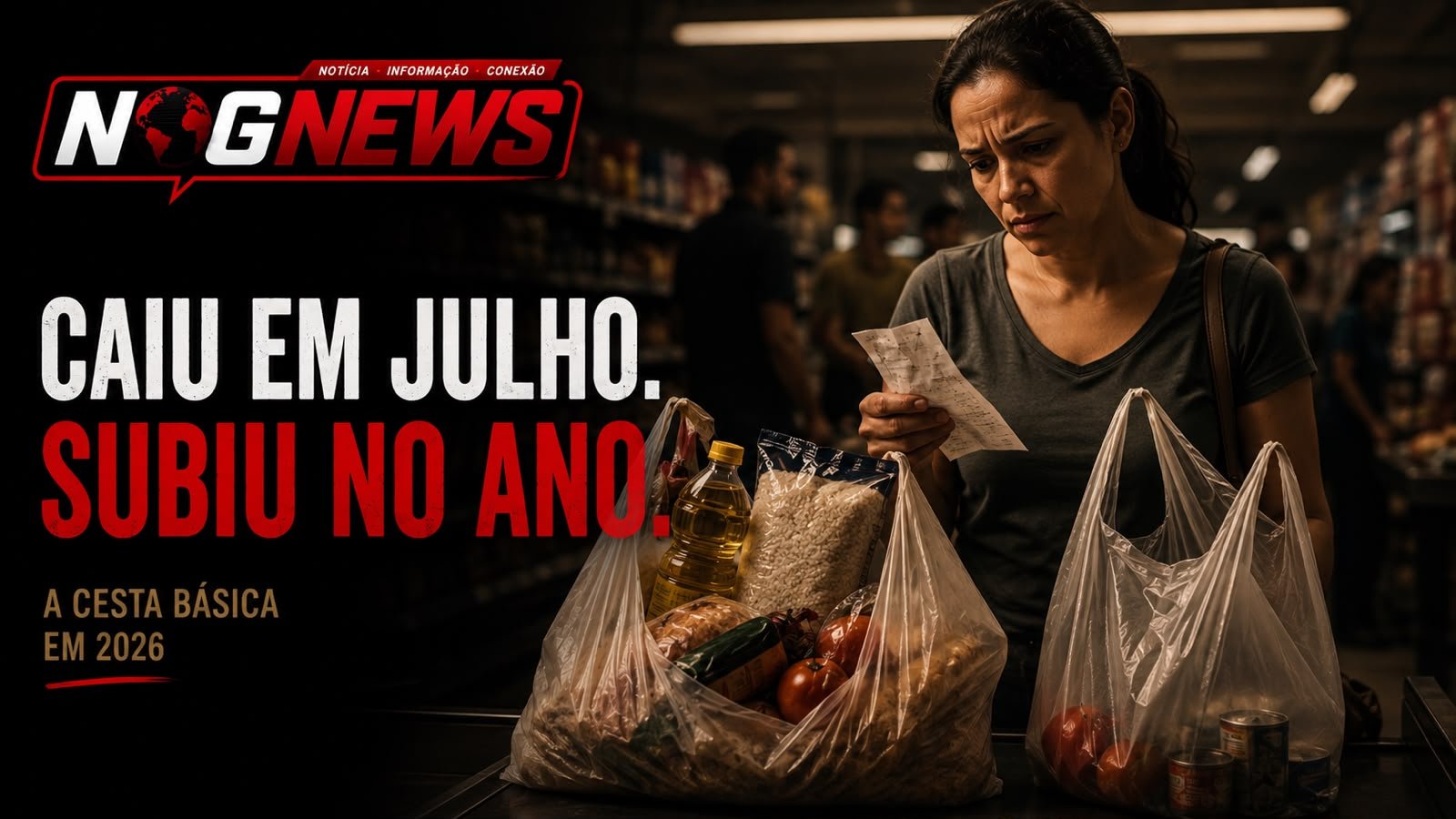 A CESTA BÁSICA CAIU EM 26 CAPITAIS. NO MESMO RELATÓRIO, SUBIU NAS 27