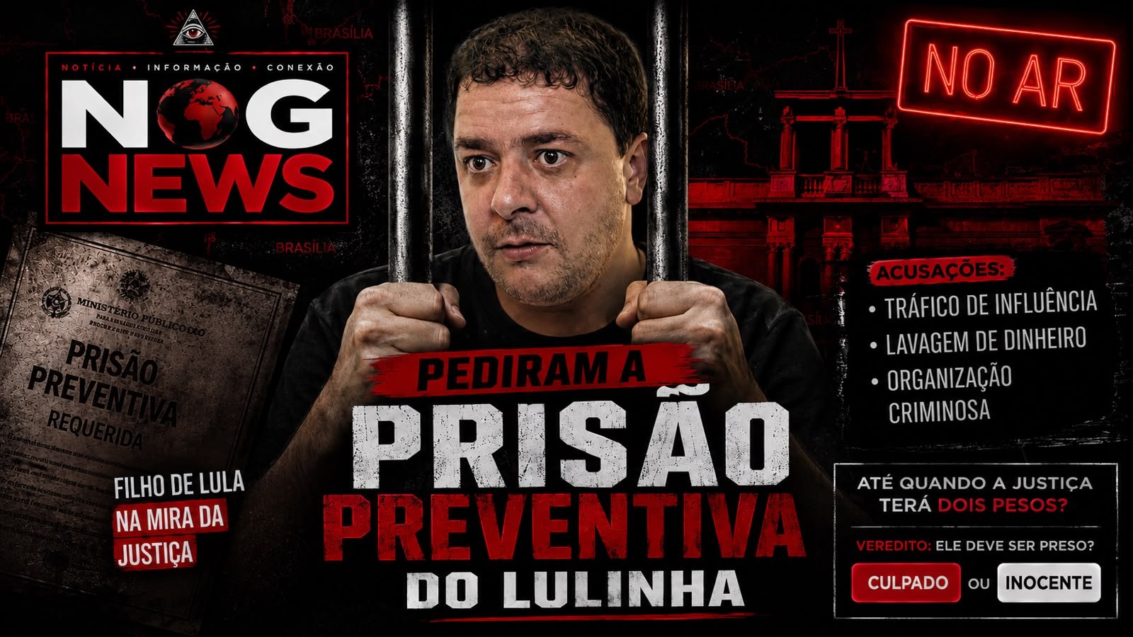 PEDIRAM A PRISÃO PREVENTIVA DE LULINHA HÁ SEIS MESES — E O PASSAPORTE DO FILHO DO PRESIDENTE CONTINUA VALENDO