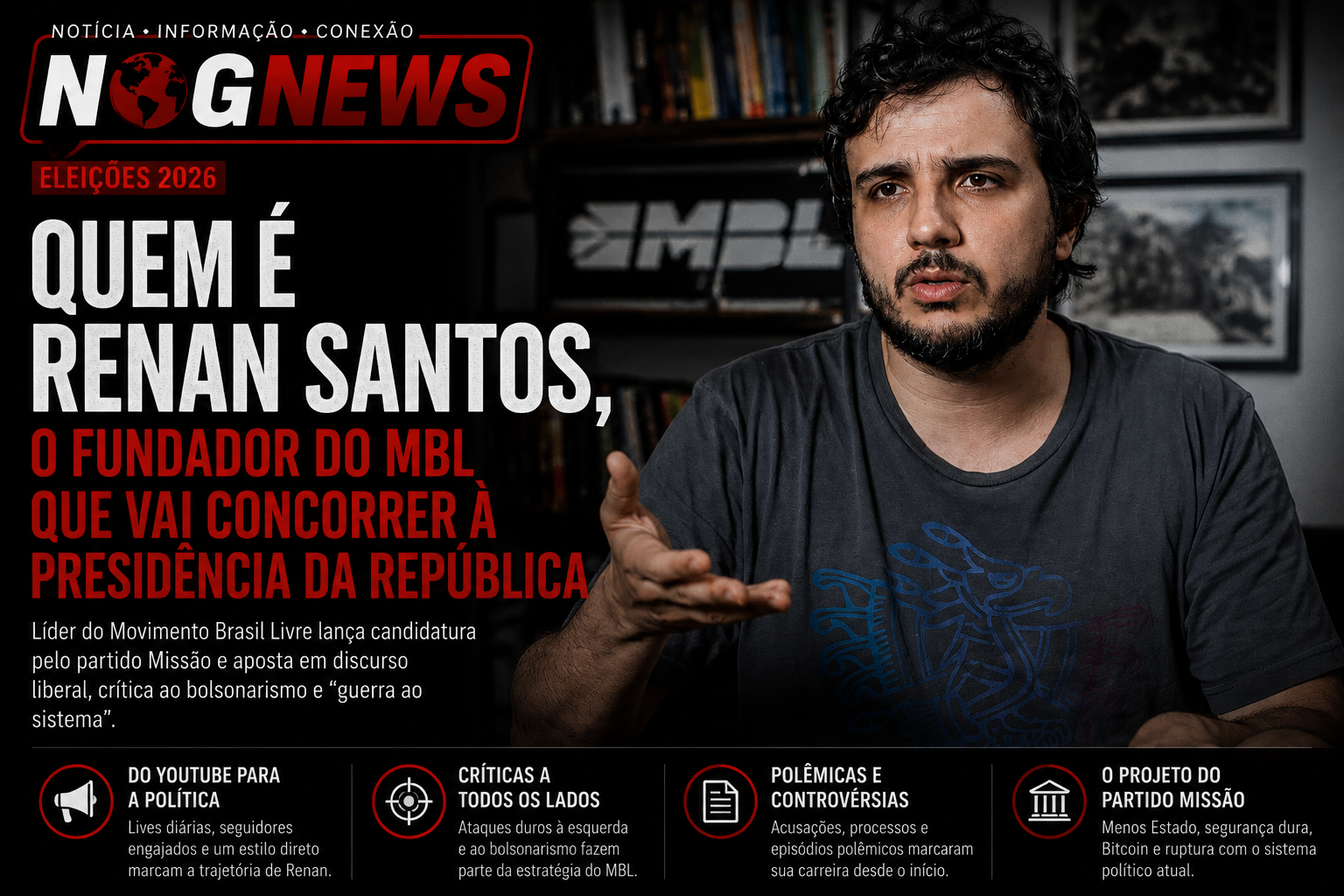 QUEM É RENAN SANTOS, O FUNDADOR DO MBL QUE VAI CONCORRER À PRESIDÊNCIA DA REPÚBLICA