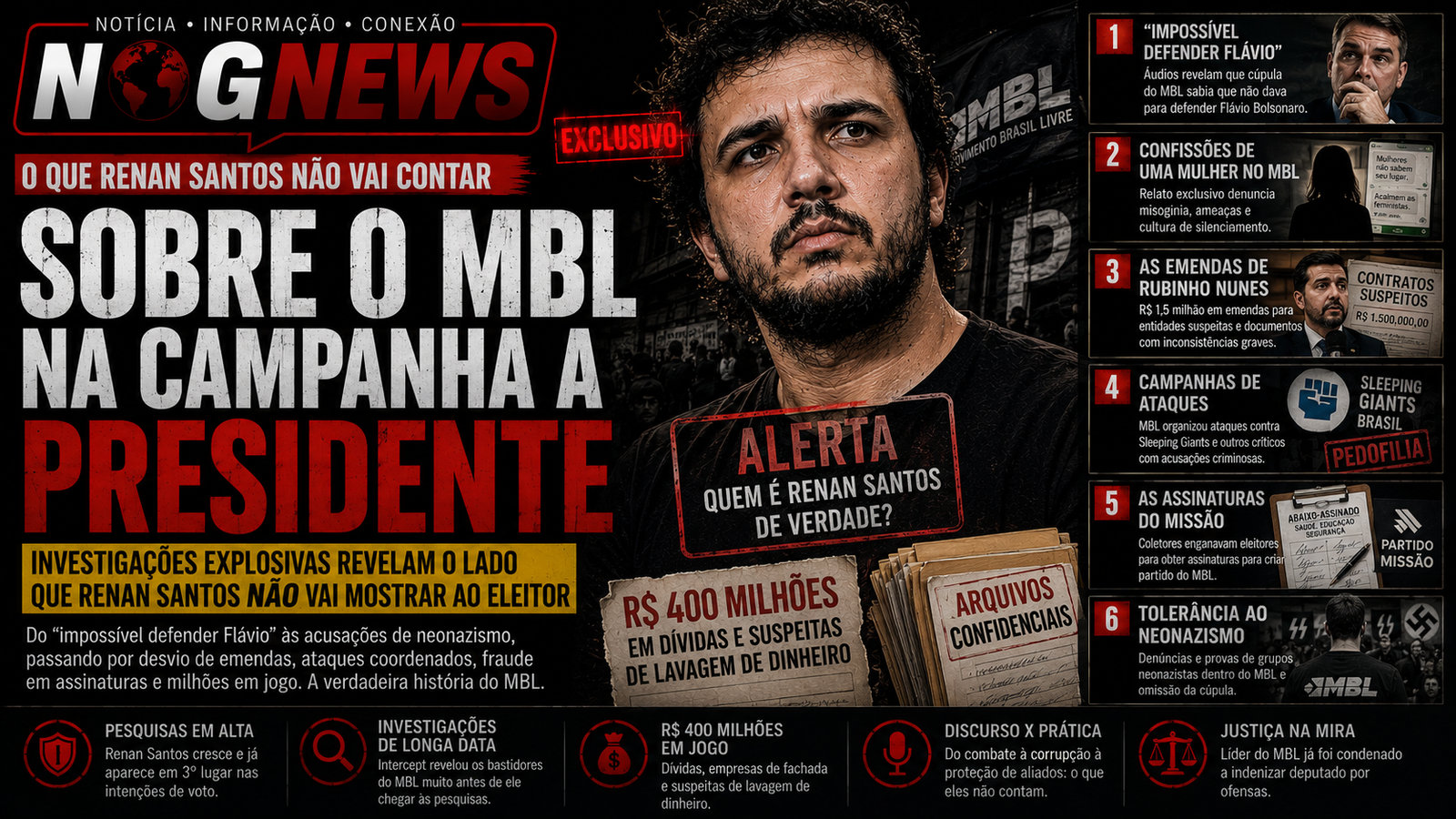 O QUE RENAN SANTOS NÃO VAI CONTAR SOBRE O MBL NA CAMPANHA A PRESIDENTE