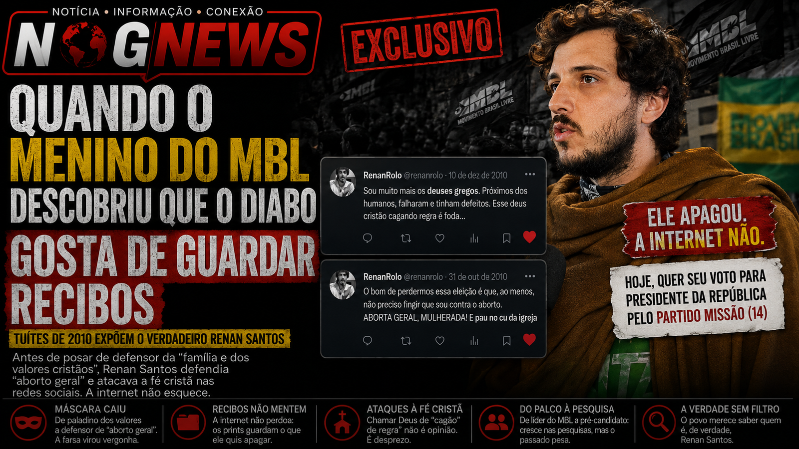 QUANDO O MENINO DO MBL DESCOBRIU QUE O DIABO GOSTA DE GUARDAR RECIBOS