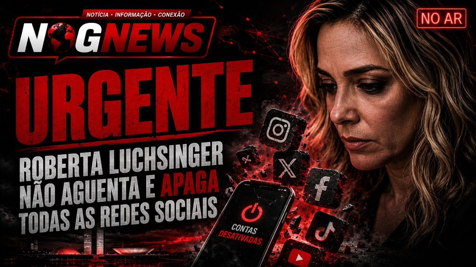 ROBERTA LUCHSINGER APAGA O PERFIL COM AS FOTOS DE LULA E REATIVA HORAS DEPOIS, COM OS COMENTÁRIOS FECHADOS