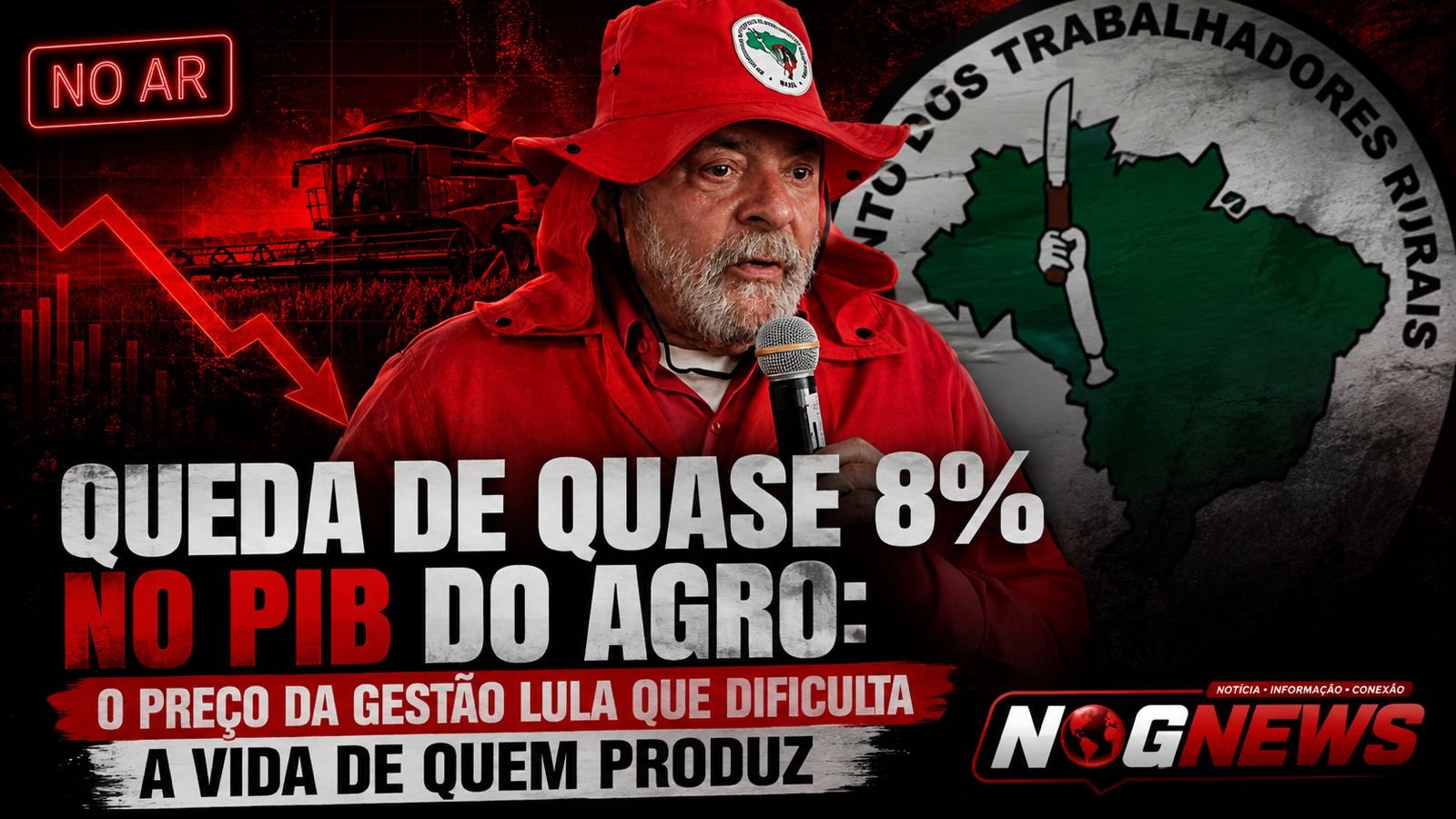 PIB DO AGRO CAI 2,01% E O SETOR PERDE 2,4 PONTOS DE PARTICIPAÇÃO NA ECONOMIA BRASILEIRA