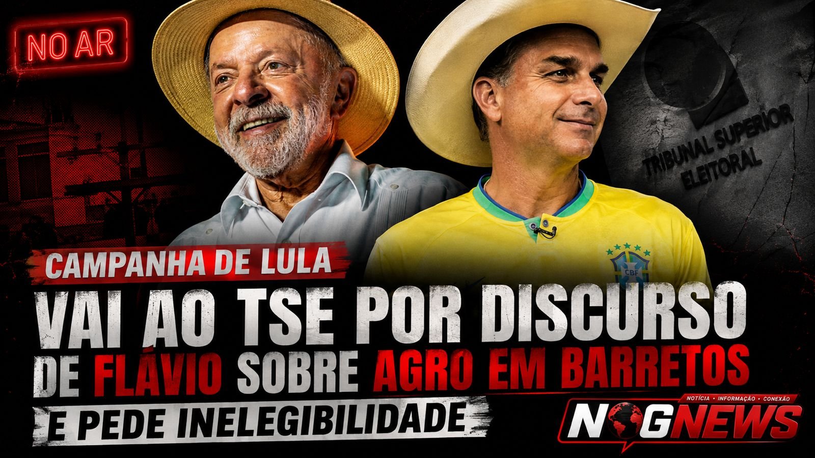 COLIGAÇÃO DE LULA PEDE 8 ANOS DE INELEGIBILIDADE DE FLÁVIO BOLSONARO POR 1 MINUTO DE DISCURSO EM BARRETOS