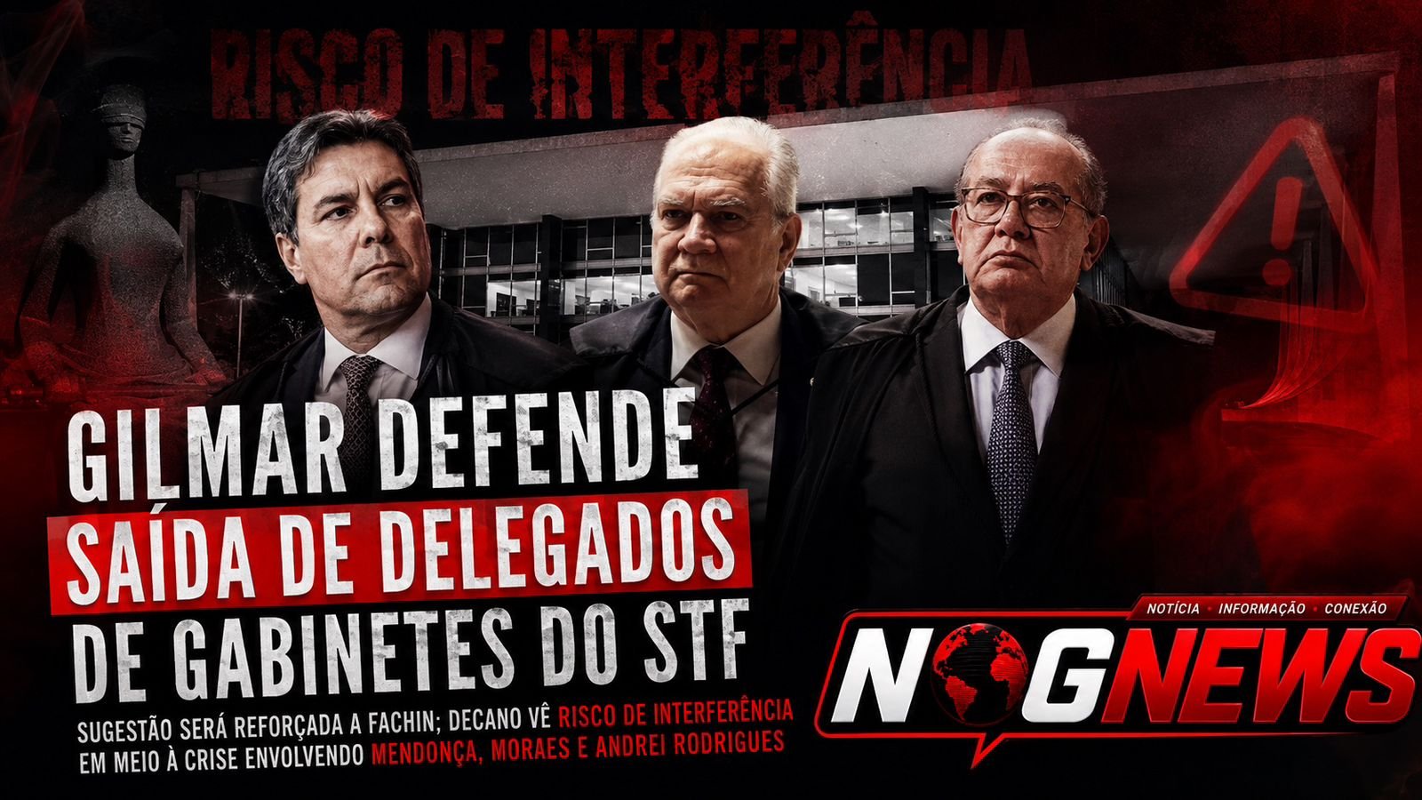 GILMAR PROPÕE A FACHIN TIRAR OS DELEGADOS DA PF DE DENTRO DOS GABINETES DO STF