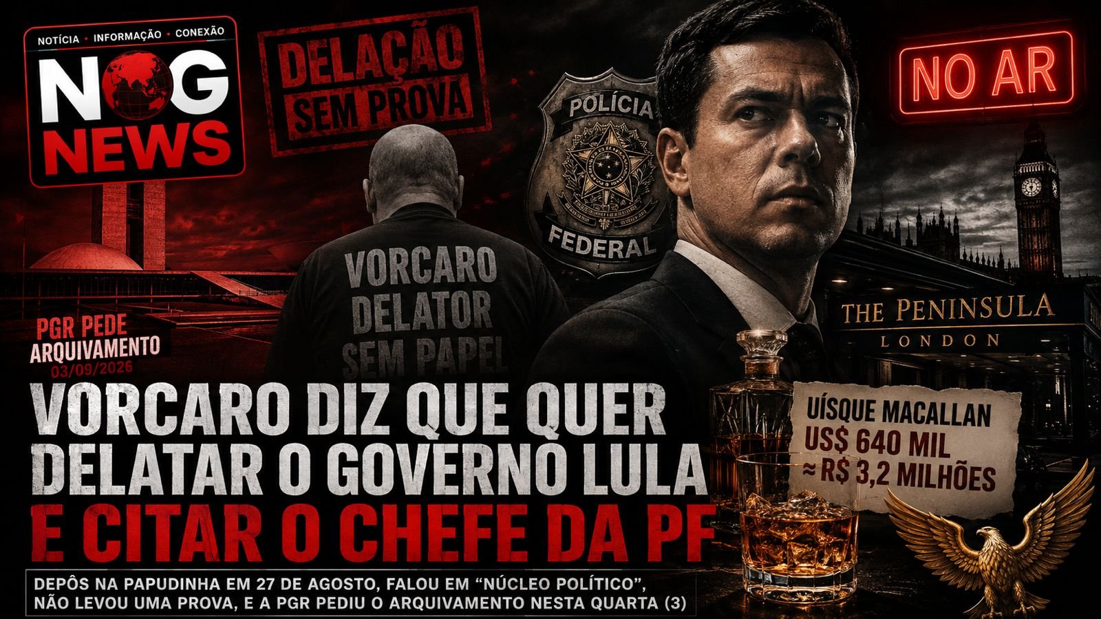 VORCARO DIZ QUE QUER DELATAR O GOVERNO LULA E CITAR O CHEFE DA PF