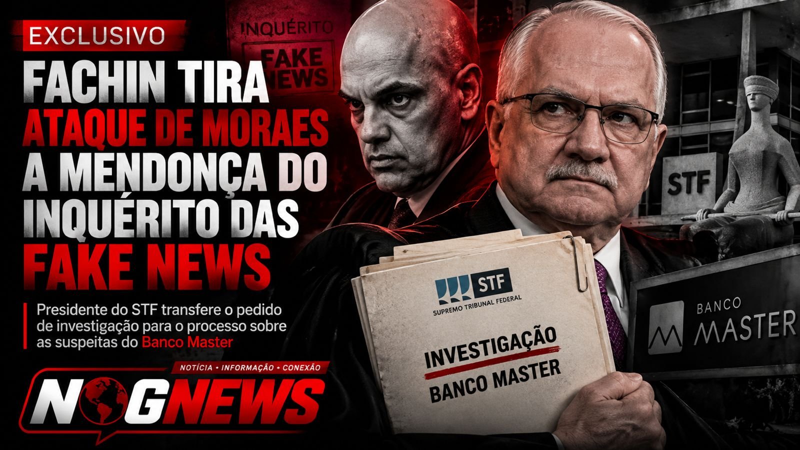 FACHIN TIRA DE MORAES O PEDIDO CONTRA MENDONÇA E MANDA O CASO PARA O PROCESSO DO BANCO MASTER