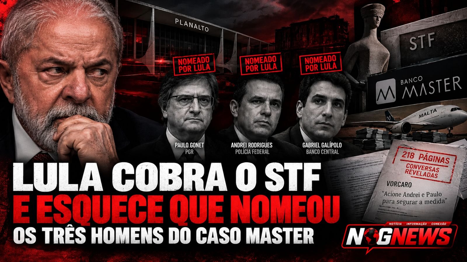LULA COBRA O STF E ESQUECE QUE NOMEOU OS TRÊS HOMENS DO CASO MASTER