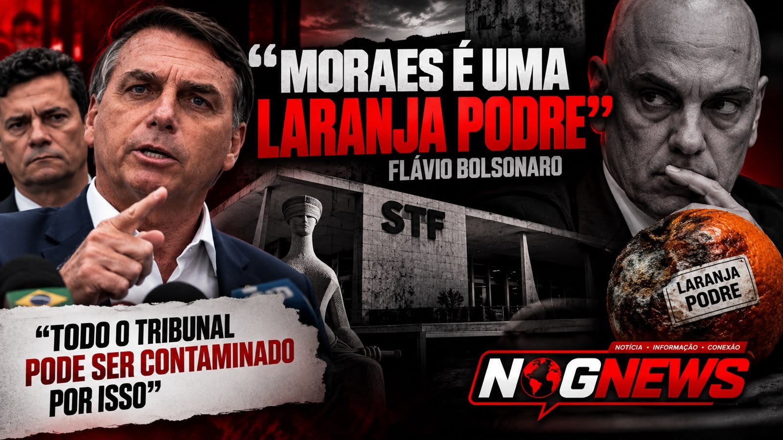 FLÁVIO PASSA DUAS HORAS COM FILIPE MARTINS NA CADEIA DE PONTA GROSSA E CHAMA MORAES DE "LARANJA PODRE" NA CALÇADA DA SAÍDA