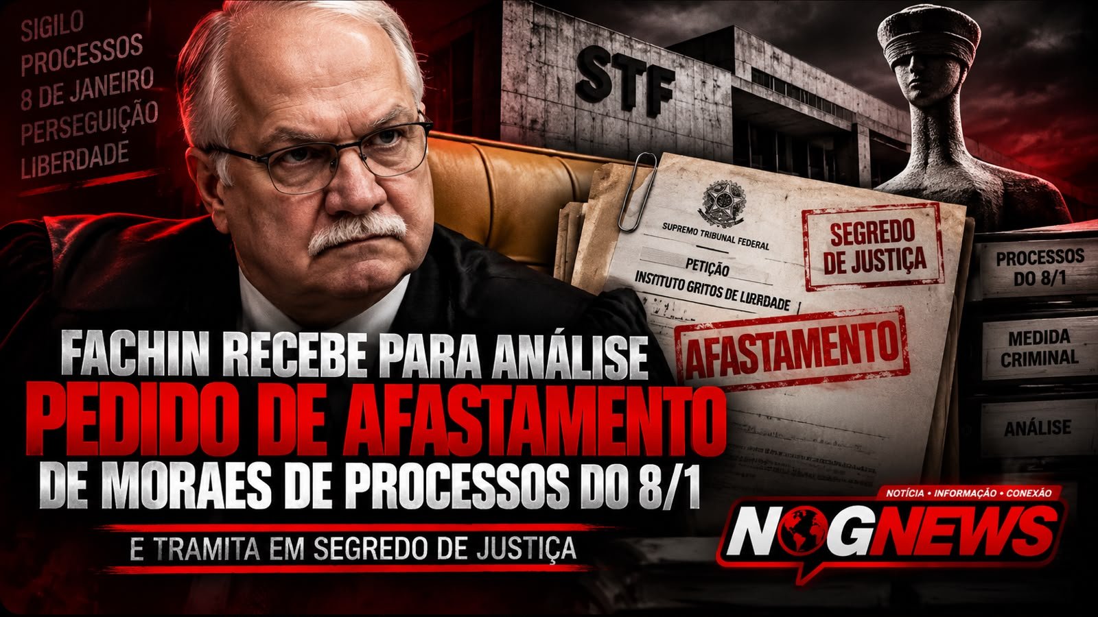 A PETIÇÃO 16.681 CHEGA À MESA DE FACHIN E PEDE QUE MORAES SAIA DOS PROCESSOS DO 8 DE JANEIRO