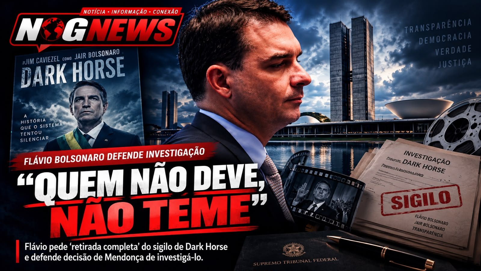 FLÁVIO PEDE PRA ABRIR TUDO SOBRE DARK HORSE. LULA SÓ CONFIRMA NA TV A REUNIÃO FORA DA AGENDA COM VORCARO