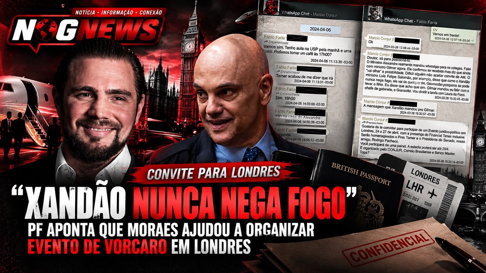 PF MOSTRA QUE MORAES CONVIDOU AUTORIDADES PARA O FÓRUM DE VORCARO EM LONDRES, COM WHISKY DE MAIS DE R$ 3 MILHÕES