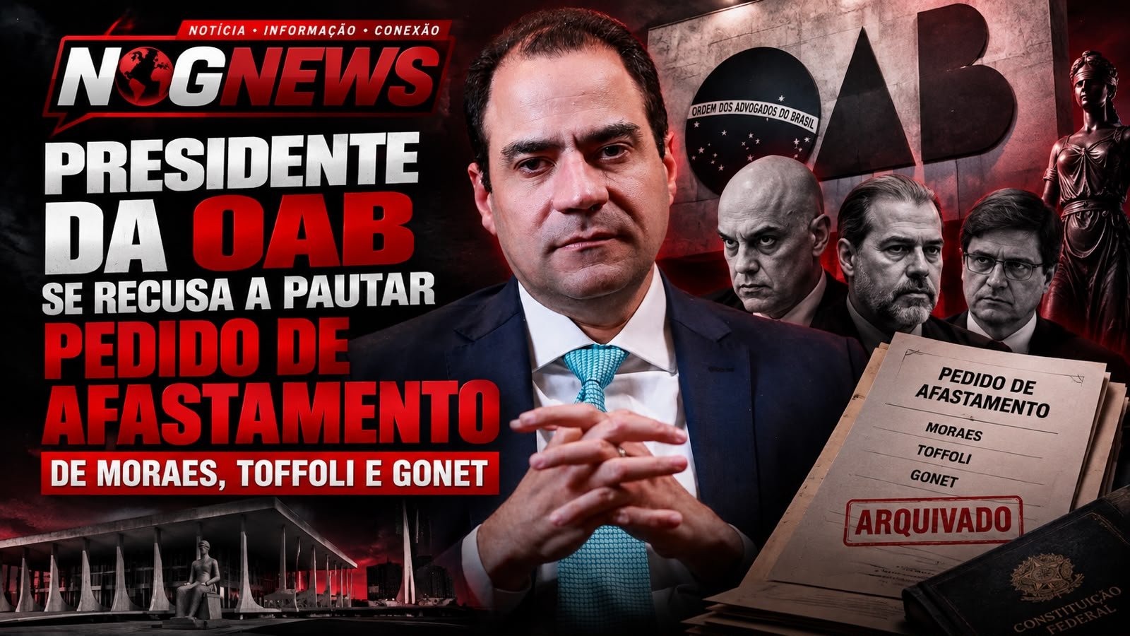 PRESIDENTE DA OAB SE RECUSA A PAUTAR PEDIDO DE AFASTAMENTO DE MORAES, TOFFOLI E GONET
