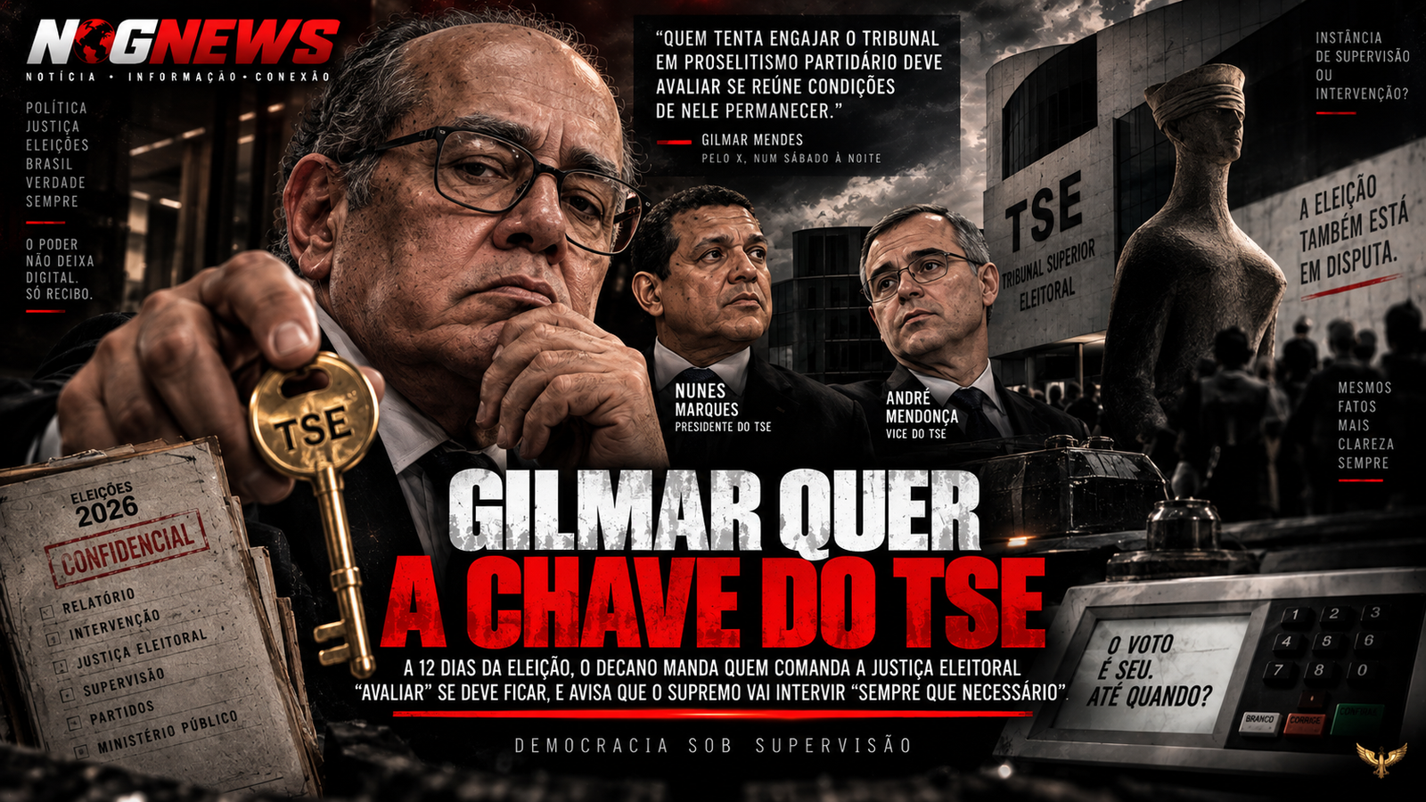 GILMAR QUER A CHAVE DO TSE