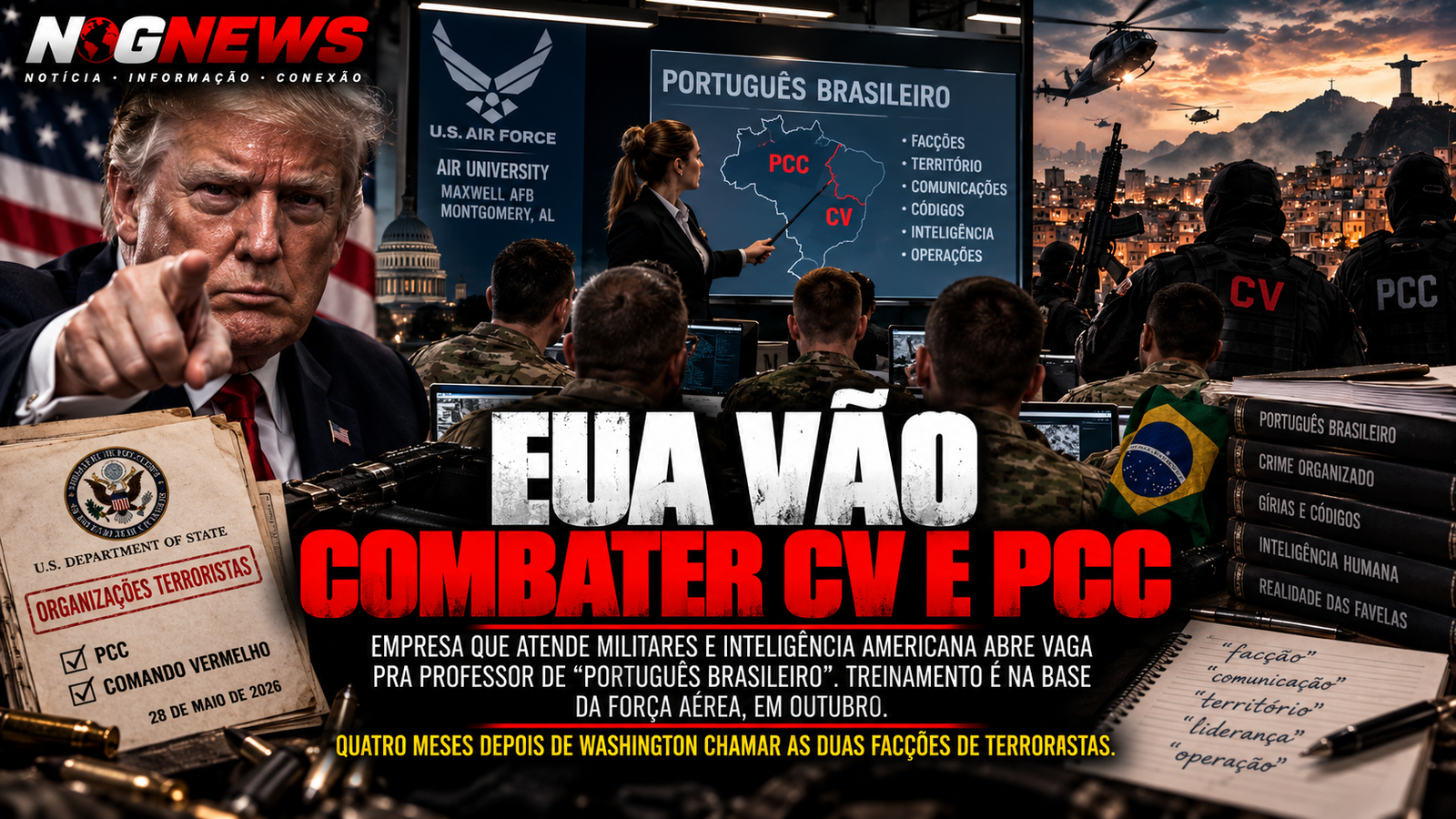 EUA VÃO COMBATER CV E PCC